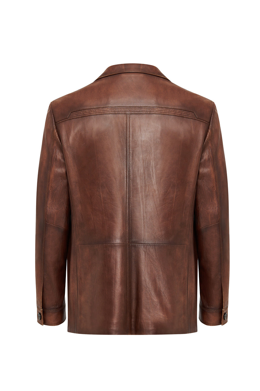 Kevin Men's Camel Blazer Leather Jacket