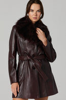 New Alexandra Women's Leather Jacket | Derimod