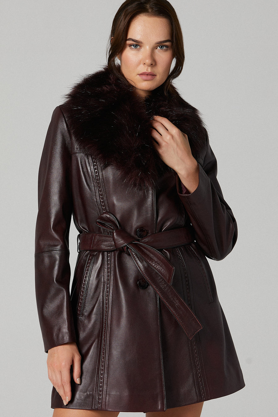 New Alexandra Kadın Deri Ceket 16WGE515847 | Derimod