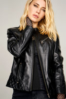 Latinia Women's Leather Jacket | Derimod