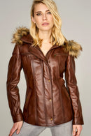 Veronica Women's Leather Jacket | Derimod
