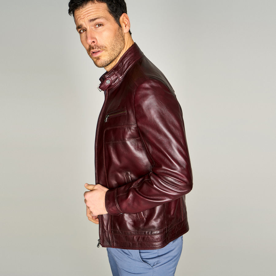 New Hugo Men's Leather Jacket