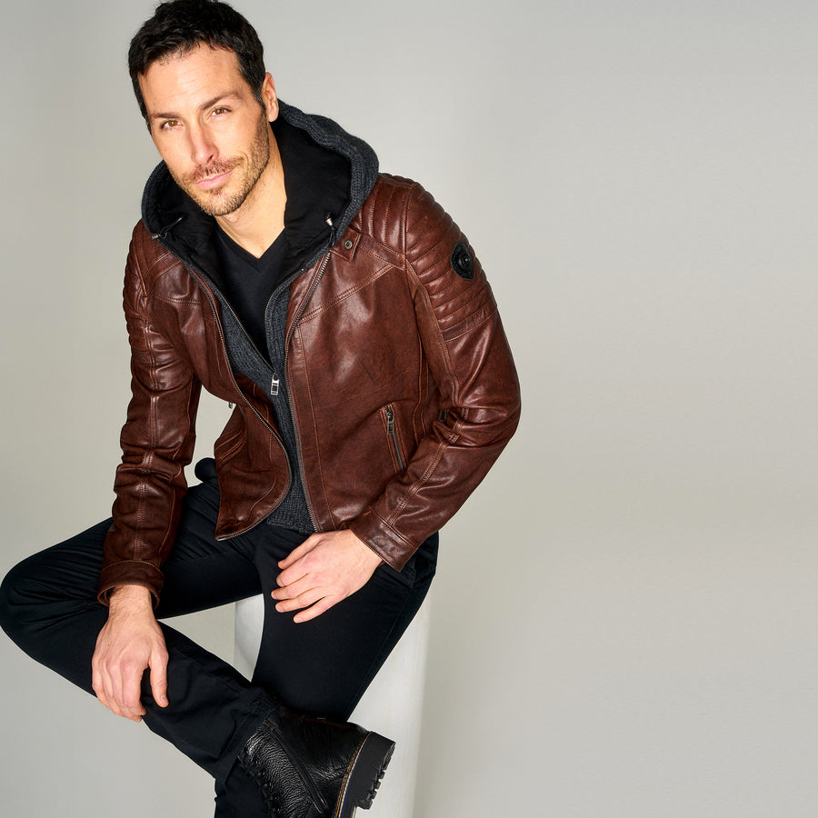 Dynamic Men's Leather Jacket