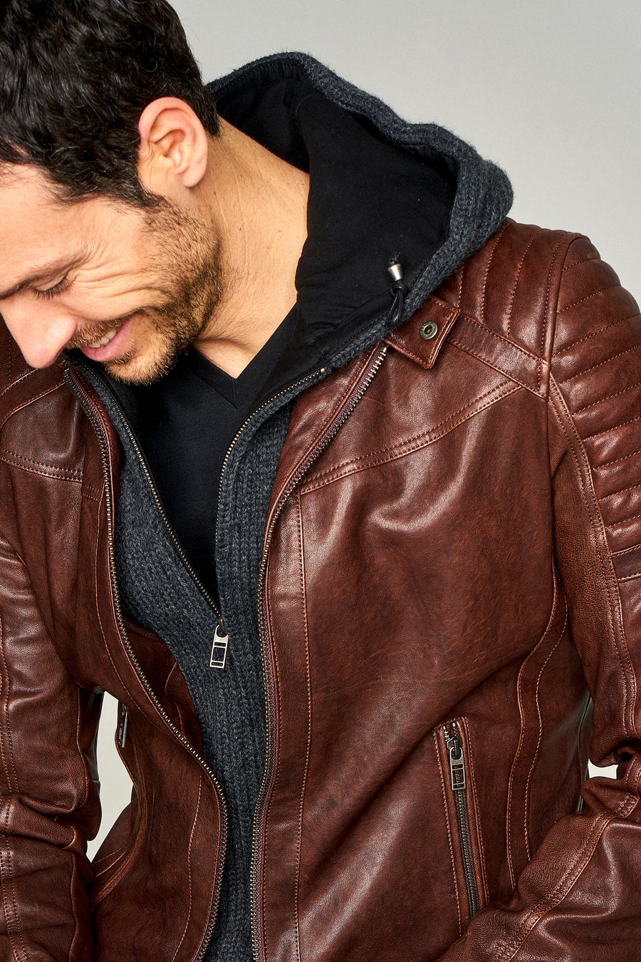 Dynamic Men's Leather Jacket