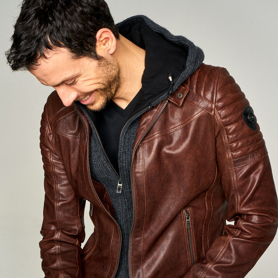 Dynamic Men's Leather Jacket