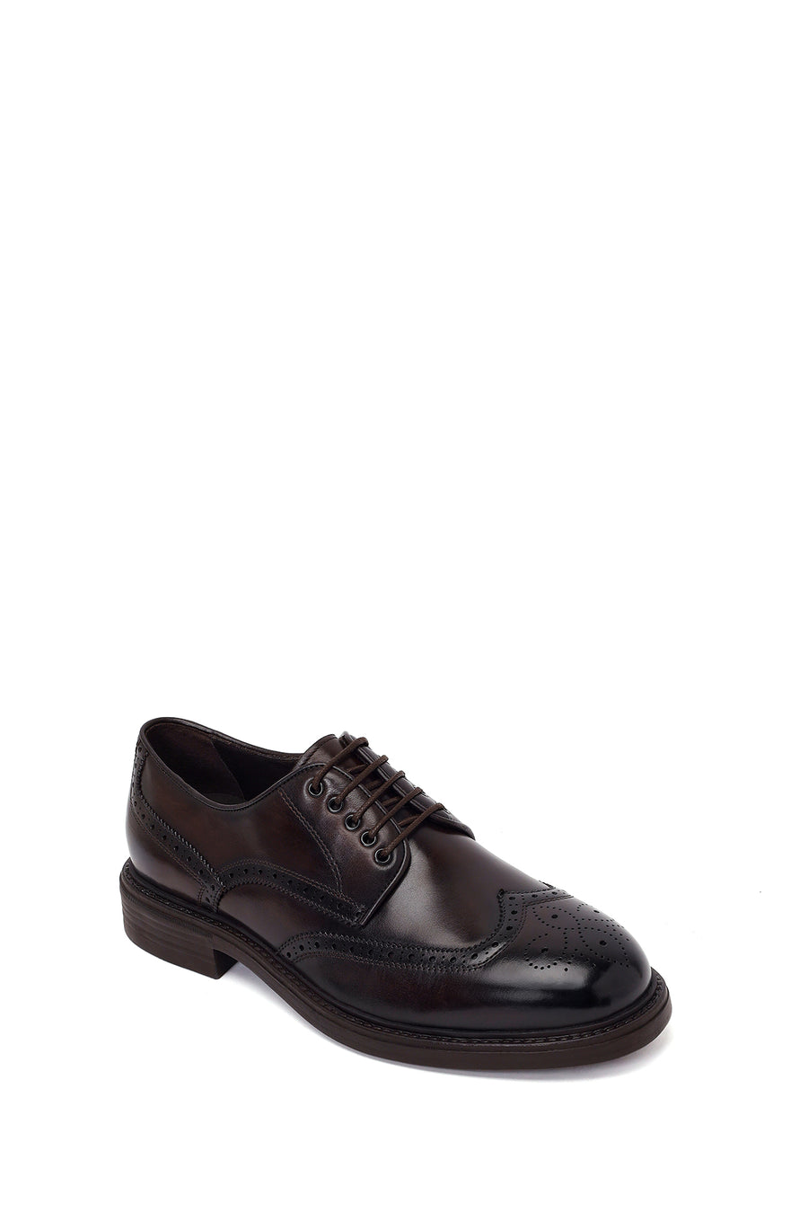 Male Brown Lace-up Leather Casual Shoes