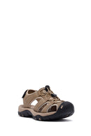 Men's Beige Leather Sandals | Derimod