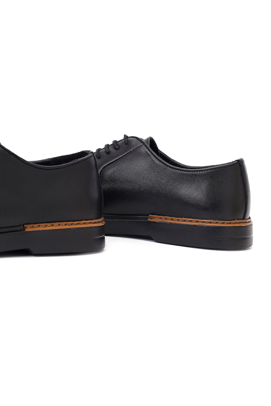 Men's Black Lace-up Leather Casual Shoes