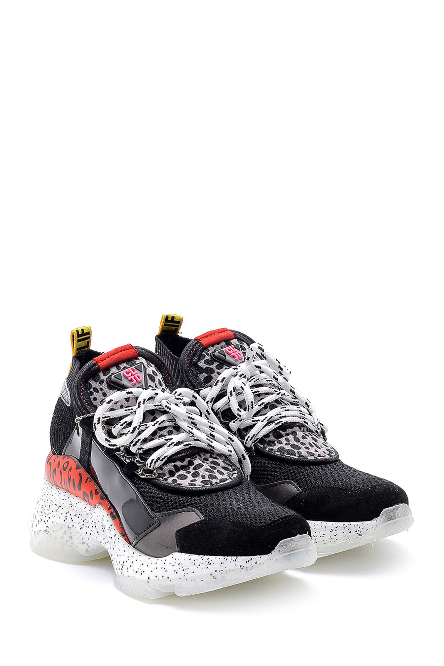 Kadın Yüksek Tabanlı Deri Sneaker