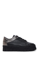 Women's Black Thick Soled Sneaker | Derimod