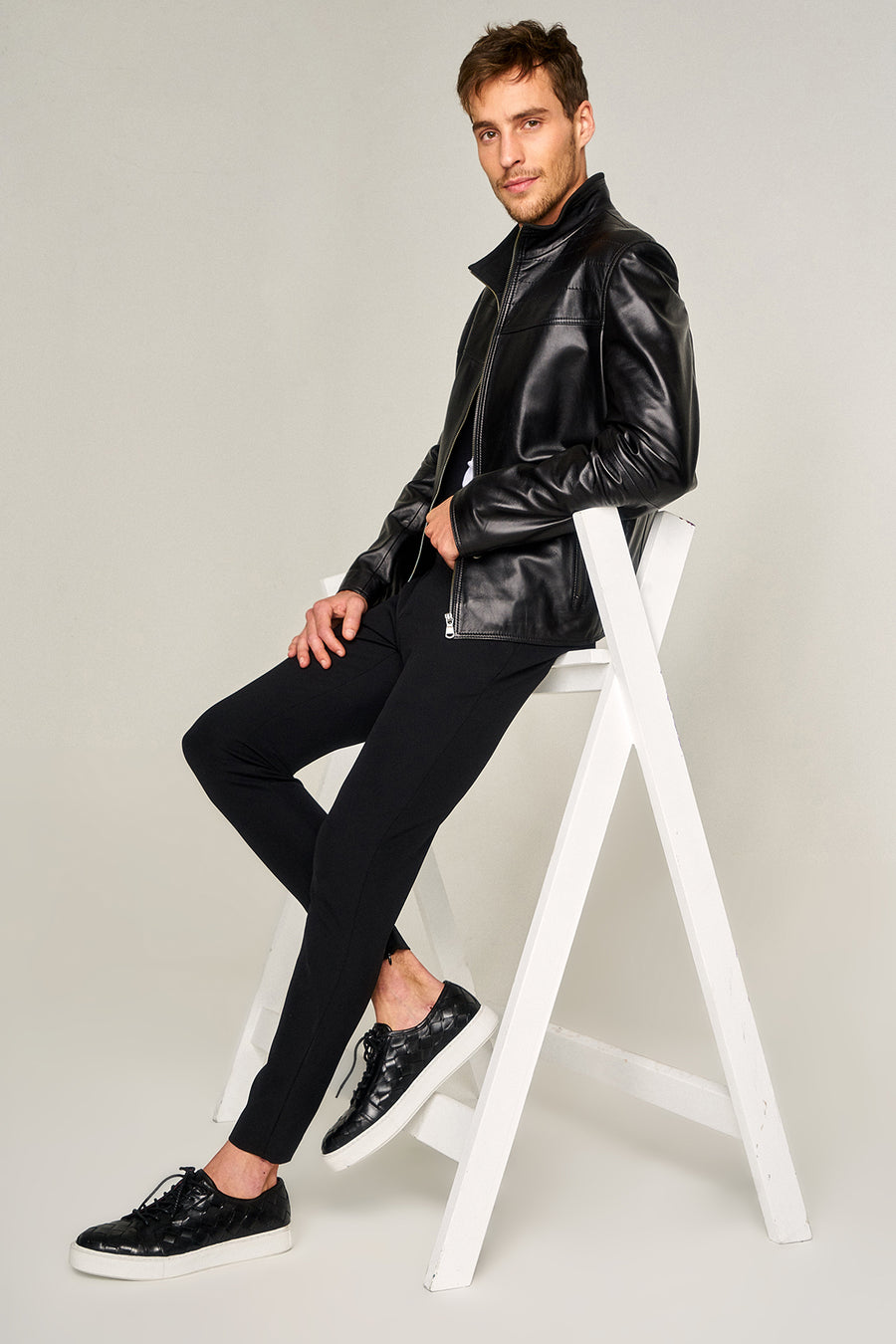 Örgülü Erkek Deri Sneaker 18SFD326429 | Derimod