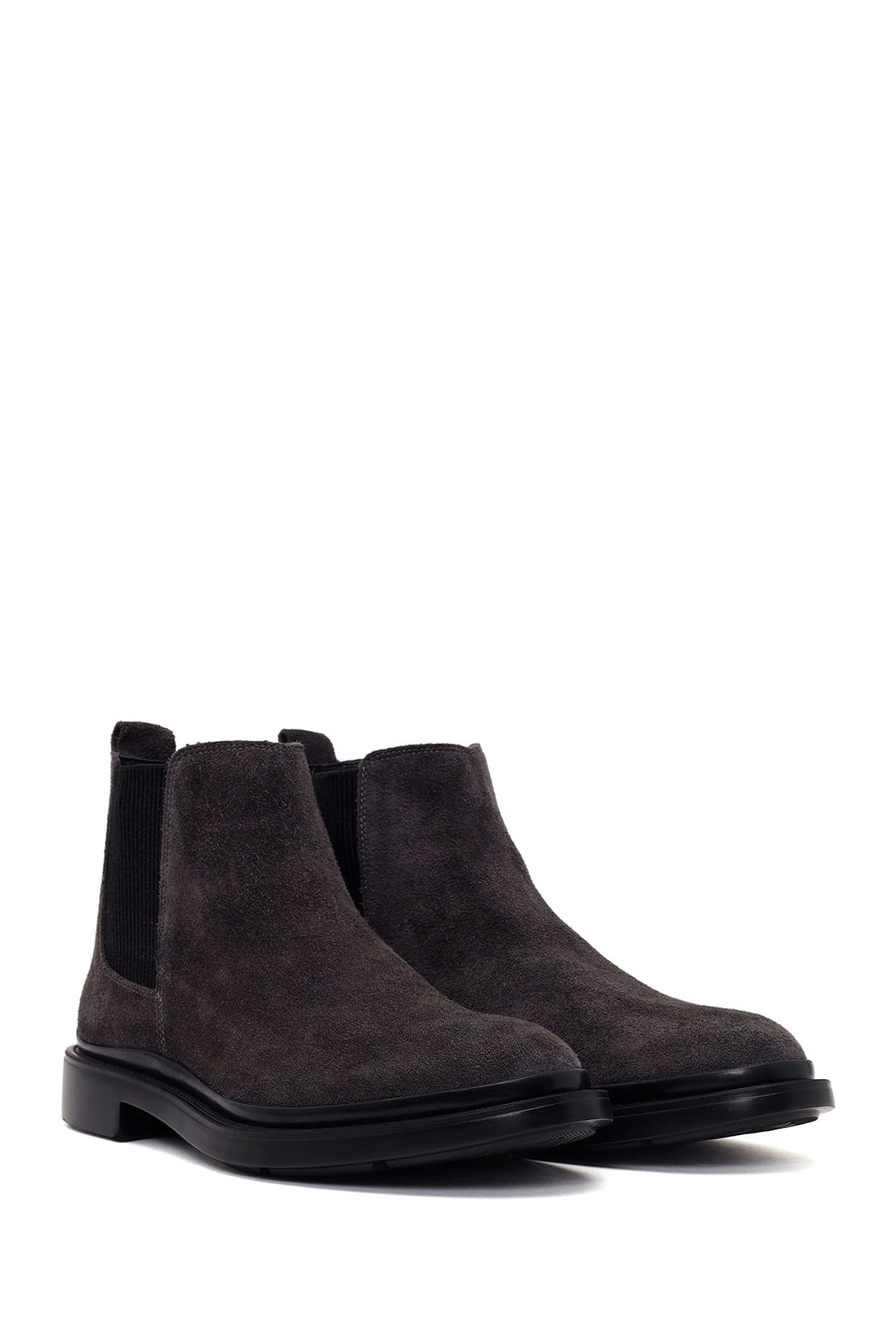 Male Grey Suede Chelsea Boots