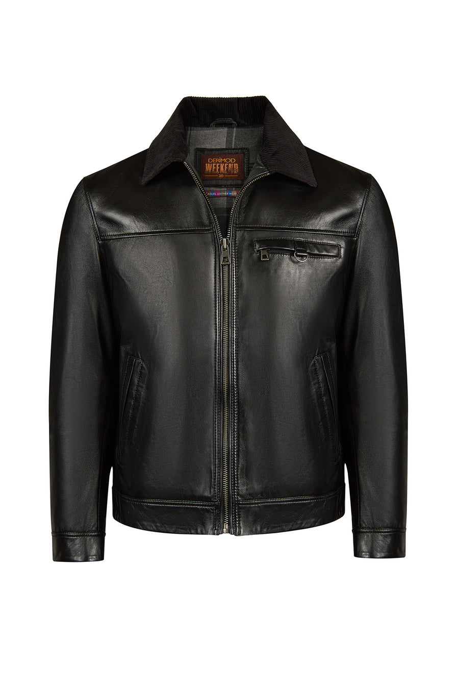 Nomad Male Black Oversize Leather Jacket