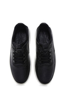 Men's Black Leather Sneaker | Derimod