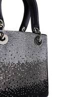 Women's Black Chain Strap Stone Mini Handbag | Derimod