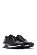 Men's Black Lace-up Leather Sneaker | Derimod