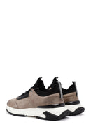 Men's Mink Lace-Up Leather Casual Sneakers | Derimod