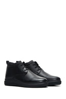 Men's Black Leather Casual Boots | Derimod