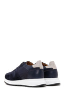 Men's Navy Blue Leather Sneaker | Derimod