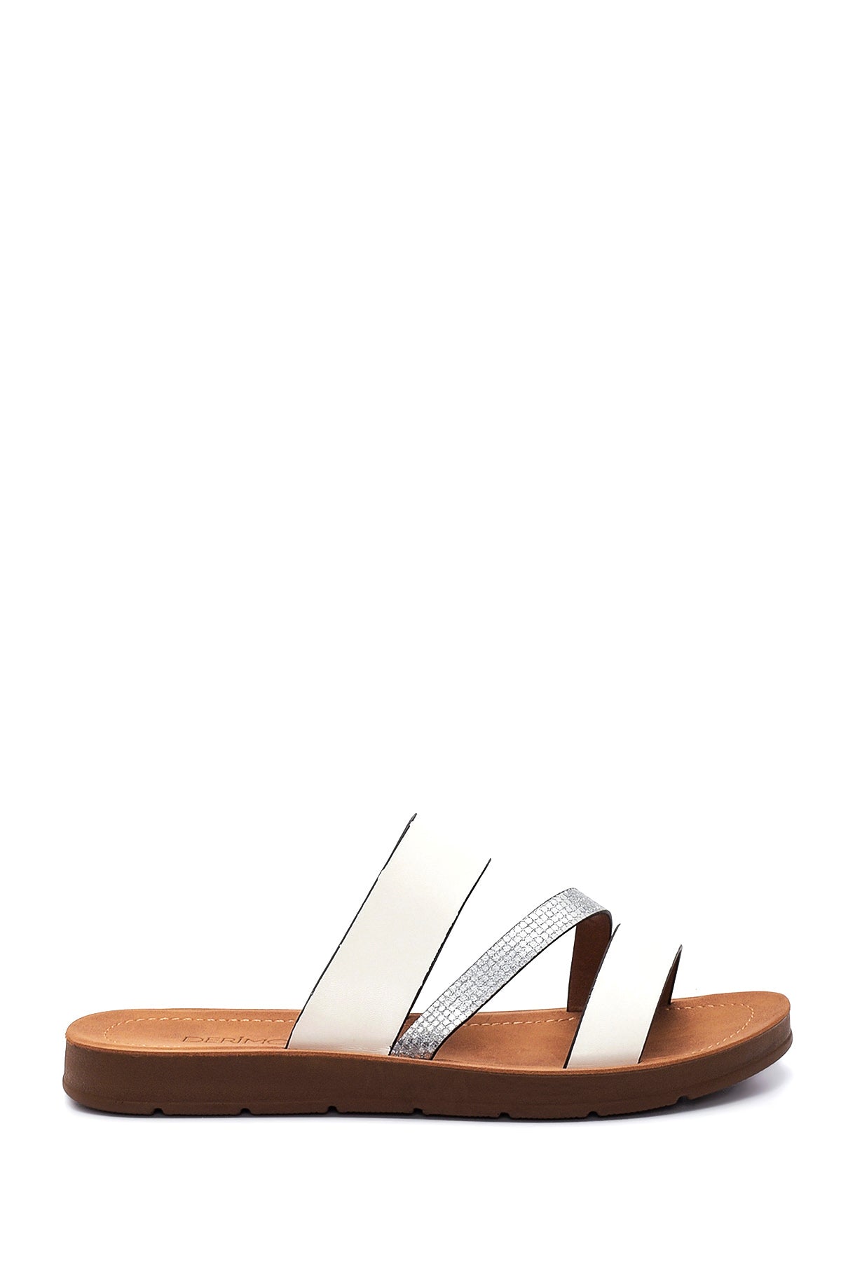 Women's White Stone Slippers 22SFE460214 | Derimod