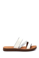 Women's White Stone Slippers | Derimod