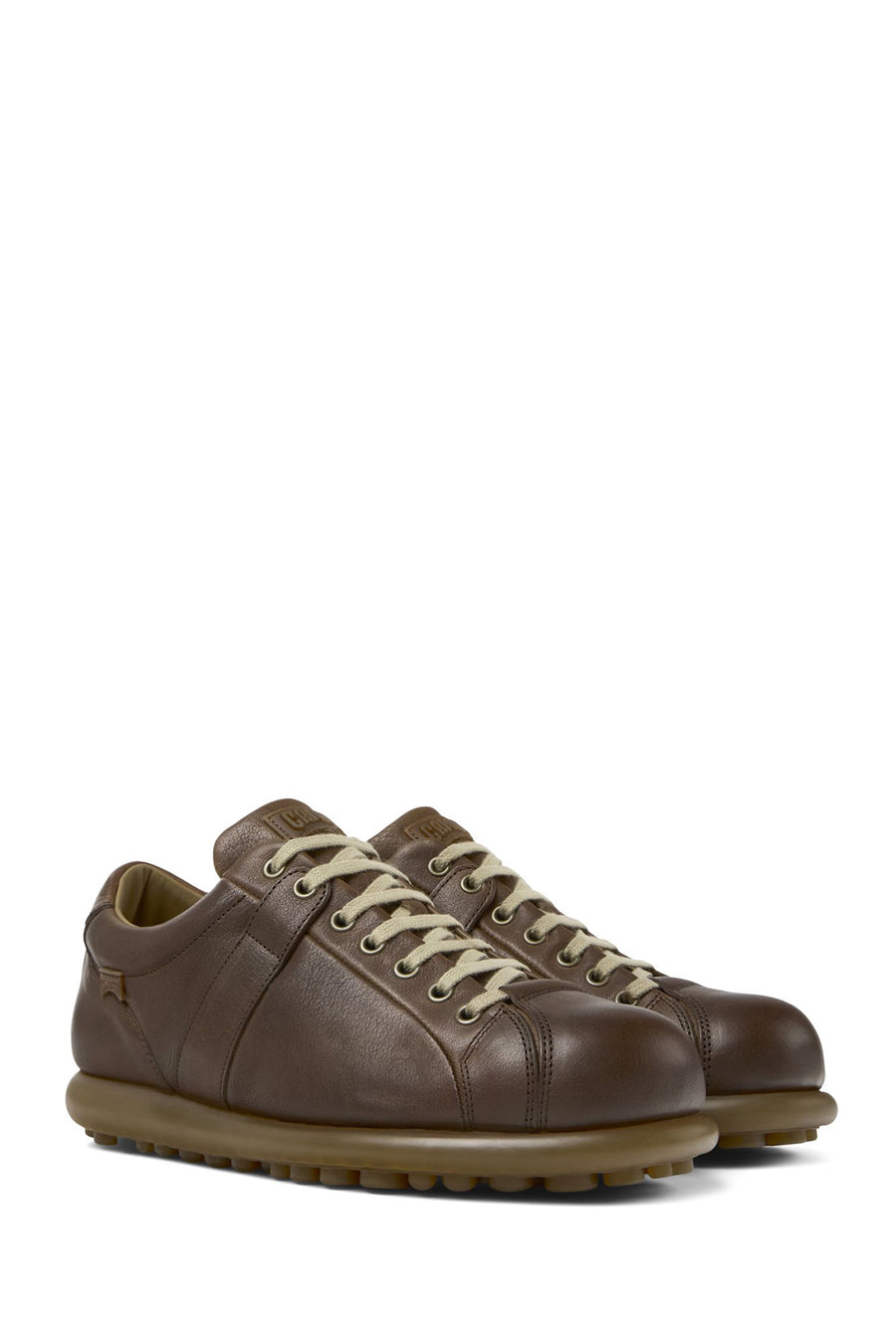 Camper Men's Brown Pelotas Ariel Leather Sneaker