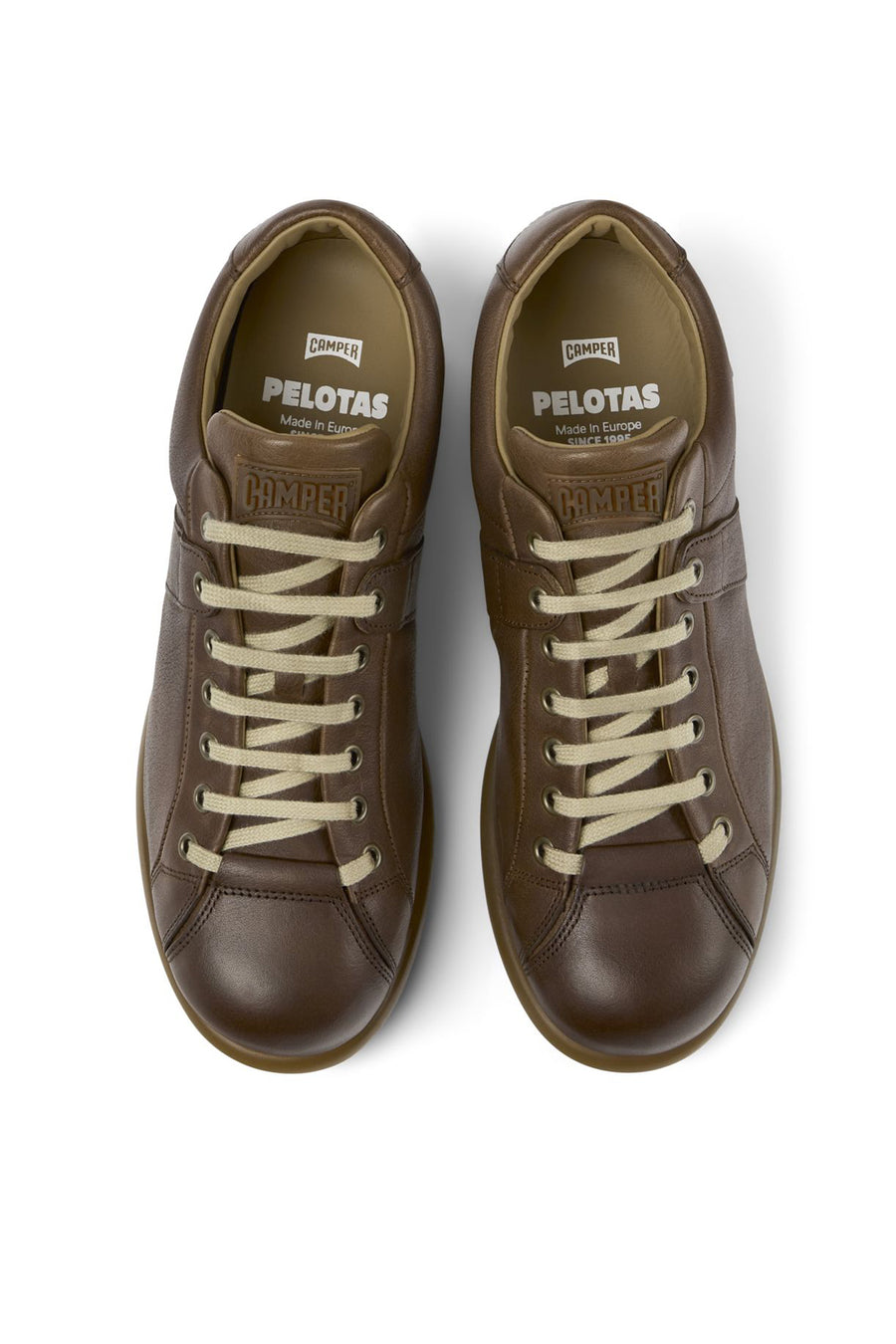 Camper Men's Brown Pelotas Ariel Leather Sneaker