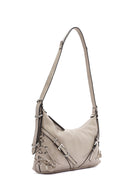 Women's Beige Metal Detailed Shoulder Bag | Derimod