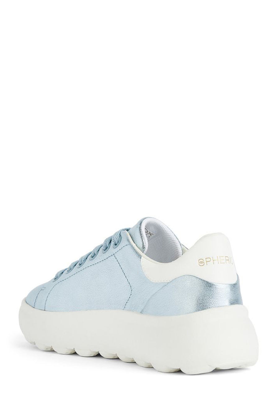 Geox Kadın Mavi Spherica Ec4.1 Bağcıklı Deri Sneaker