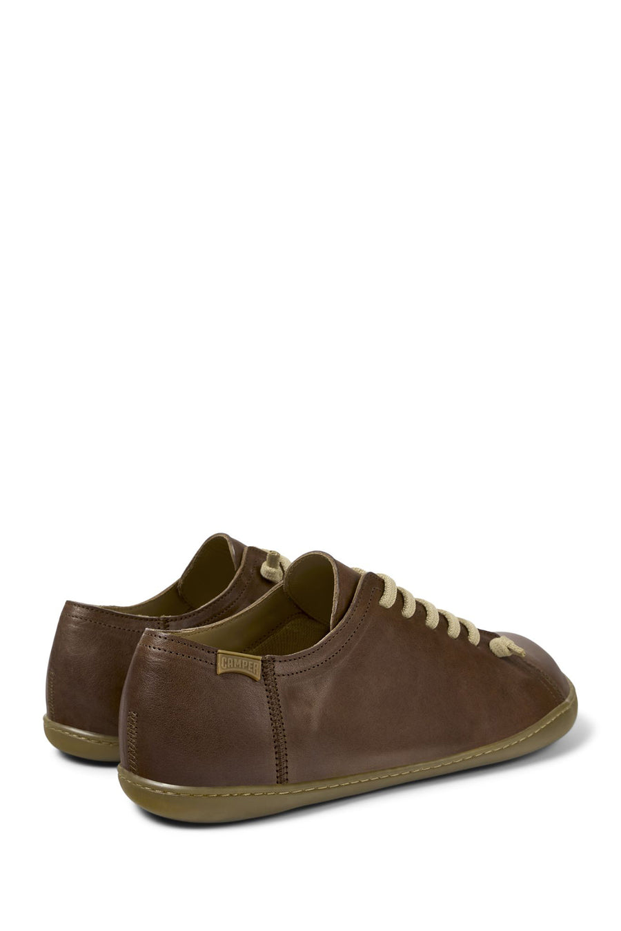 Camper Men's Brown Peu Laced Leather Casual Sneaker