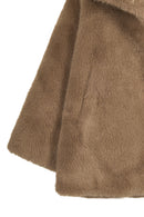 Ampezzo Woman Beige Short Teddy Coats | Derimod