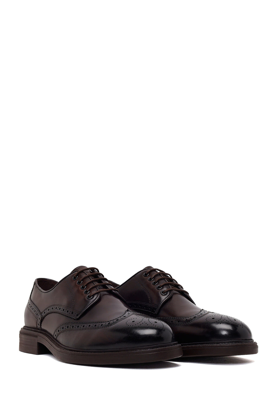 Male Brown Lace-up Leather Casual Shoes