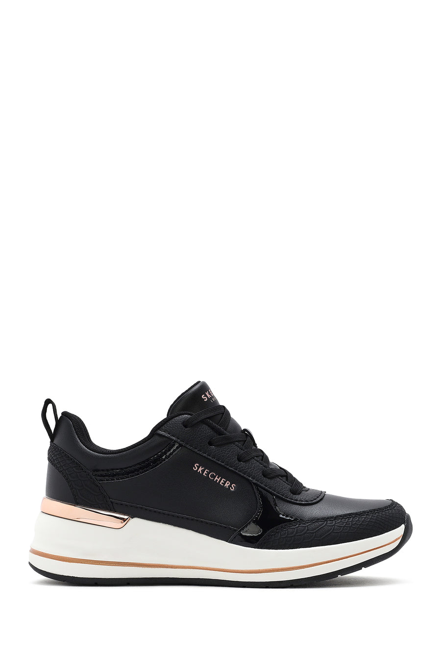 Skechers Women's Black Fine Shine Thick Soled Sneaker 177345 BLK | Derimod