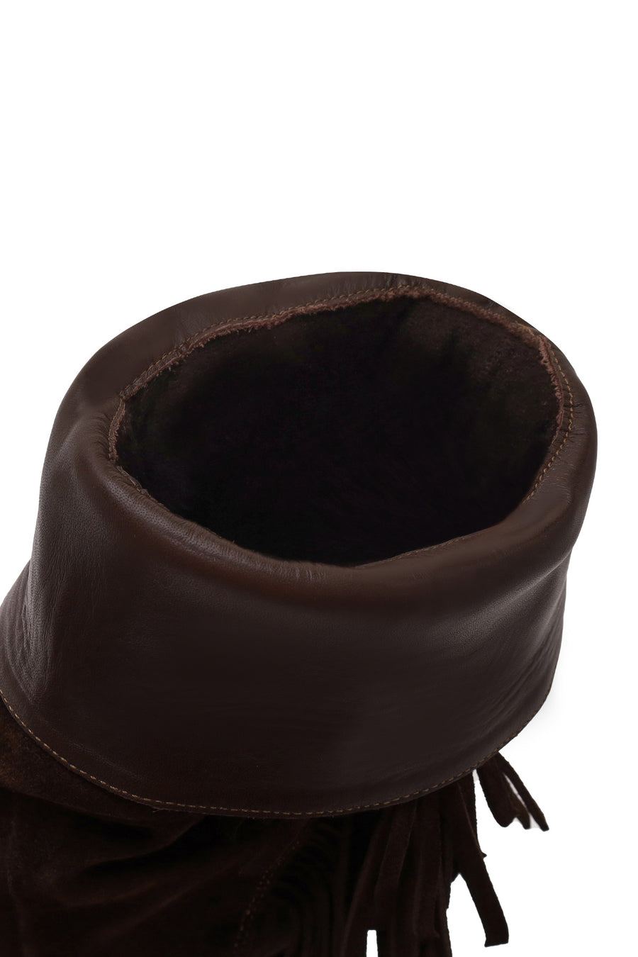 Woman Brown Chunky-Heeled Suede Cowboy Boots