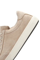 Men's Beige Suede Leather Sneaker | Derimod