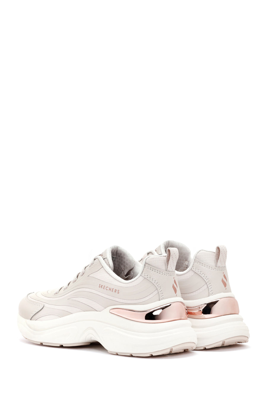Skechers Kadın Bej Hazel - Step N Flow Bağcıklı Spor Sneaker