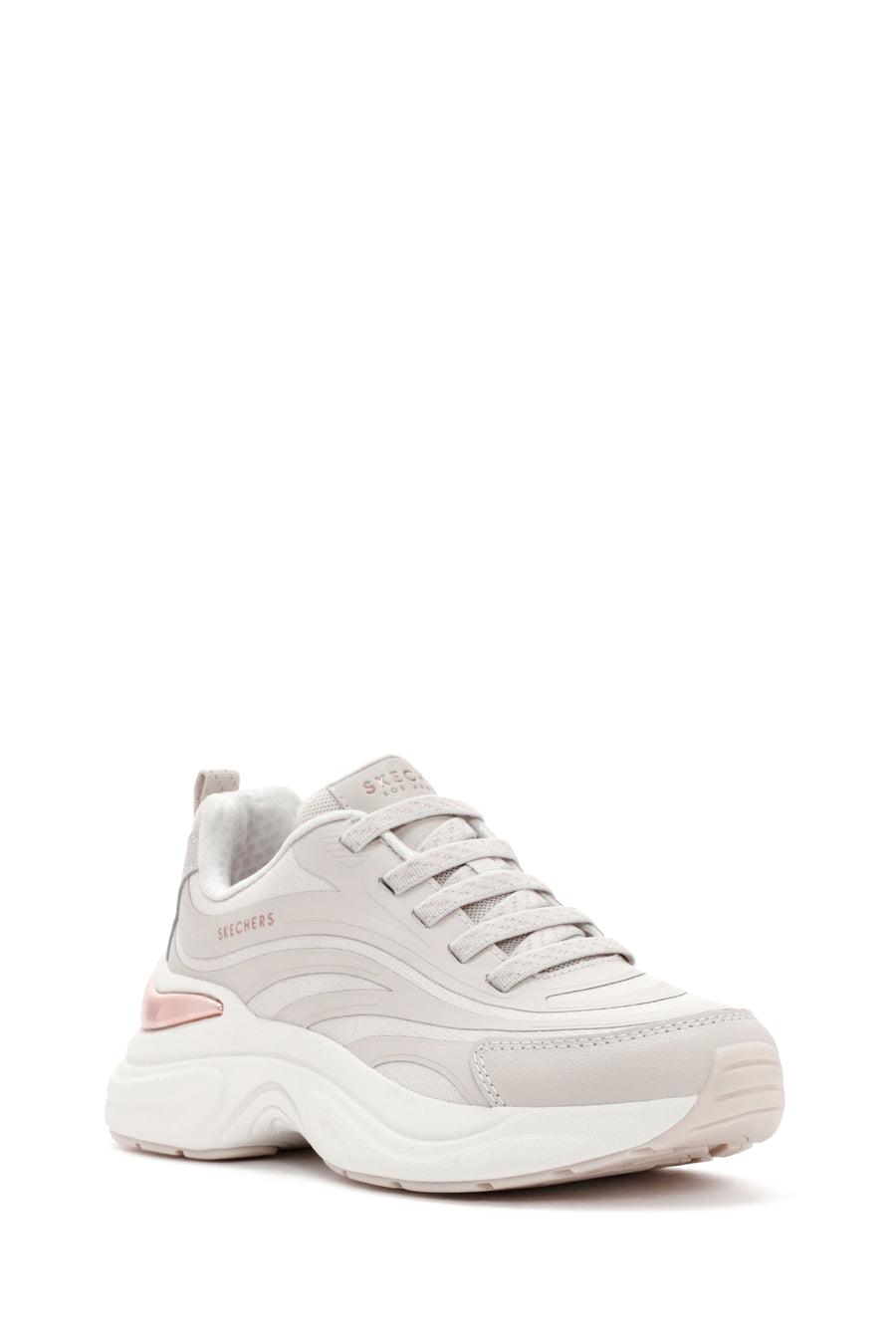 Skechers Kadın Bej Hazel - Step N Flow Bağcıklı Spor Sneaker