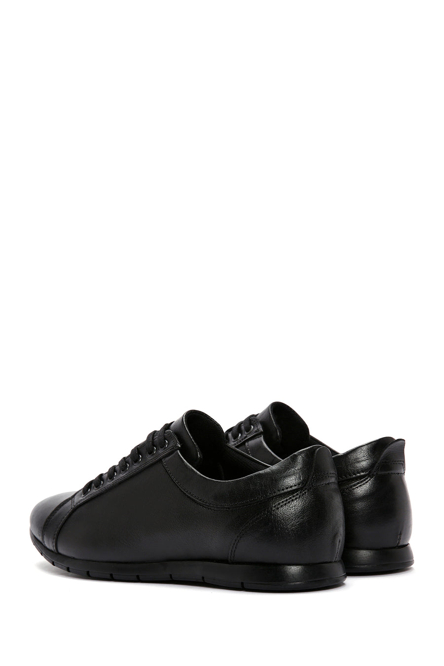 Men's Black Leather Casual Shoes