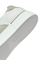 Men's White Lace-up Leather Sneaker | Derimod