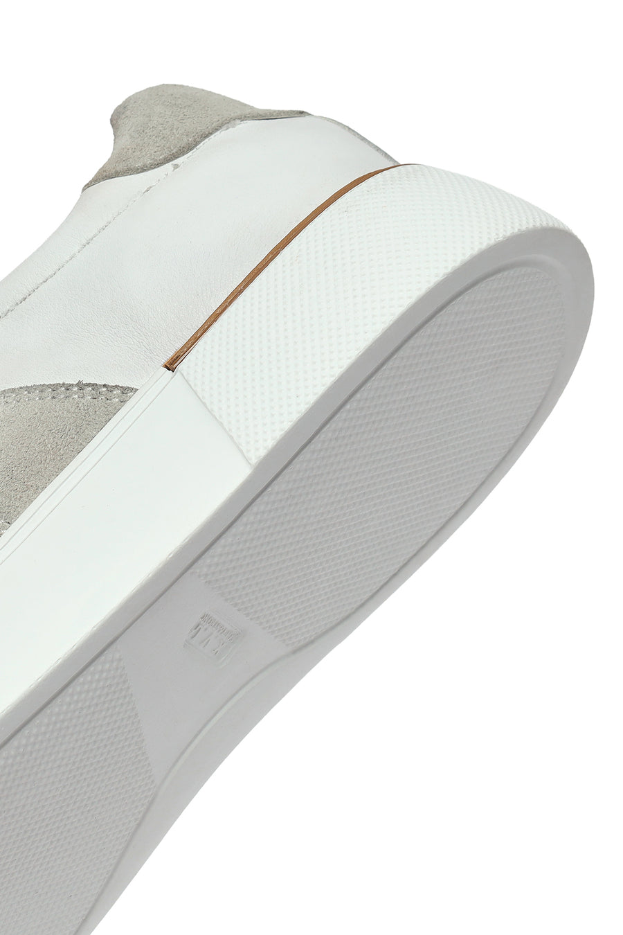Men's White Lace-up Leather Sneaker
