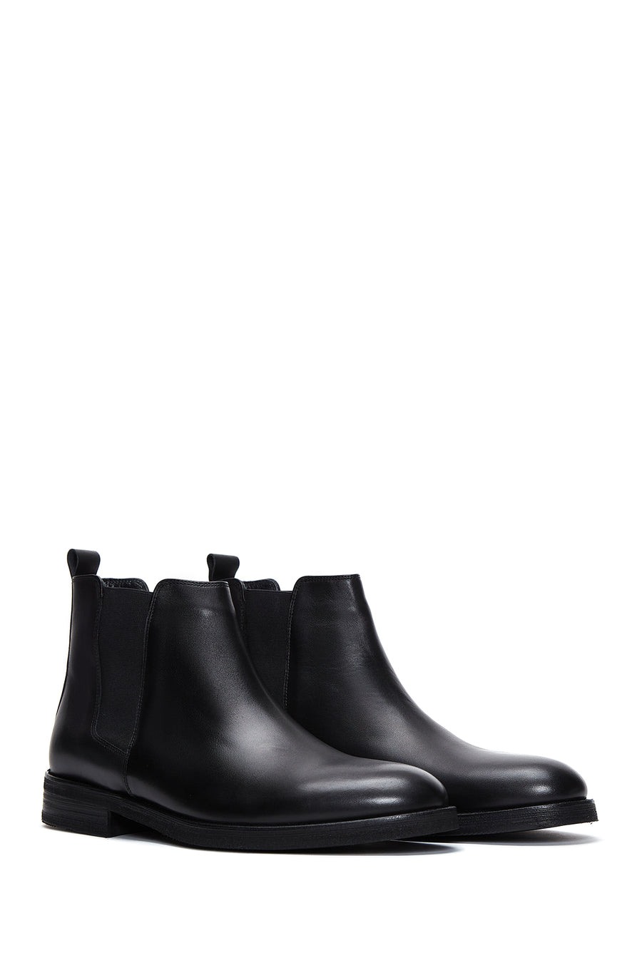 Men's Black Leather Chelsea Boots