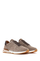 Men's Mink Lace-Up Suede Leather Sneaker | Derimod