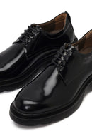 Male Black Lace-Up Thick-Soled Leather Casual Shoes | Derimod
