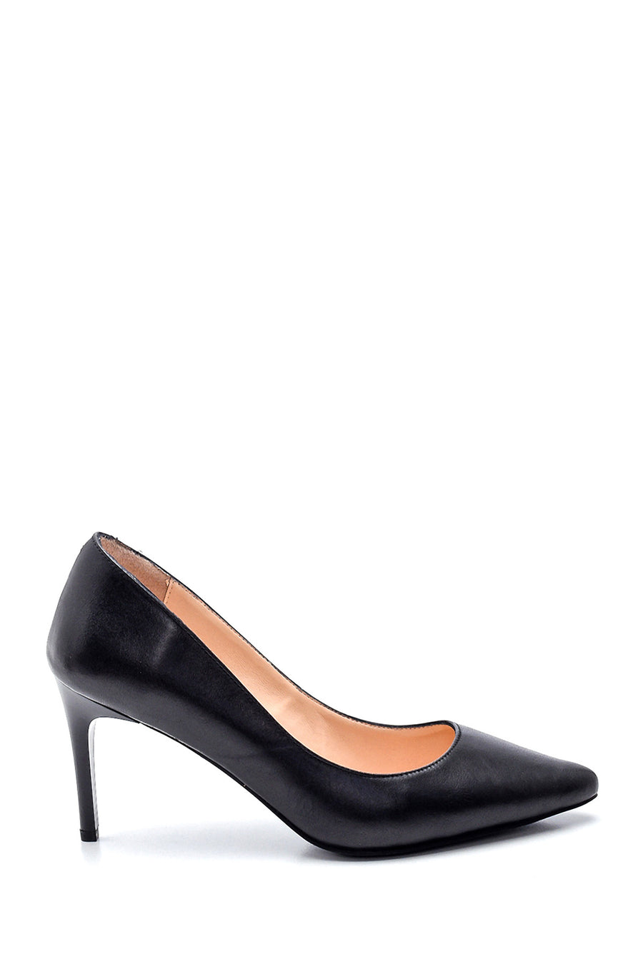 Women's Black Leather Stiletto