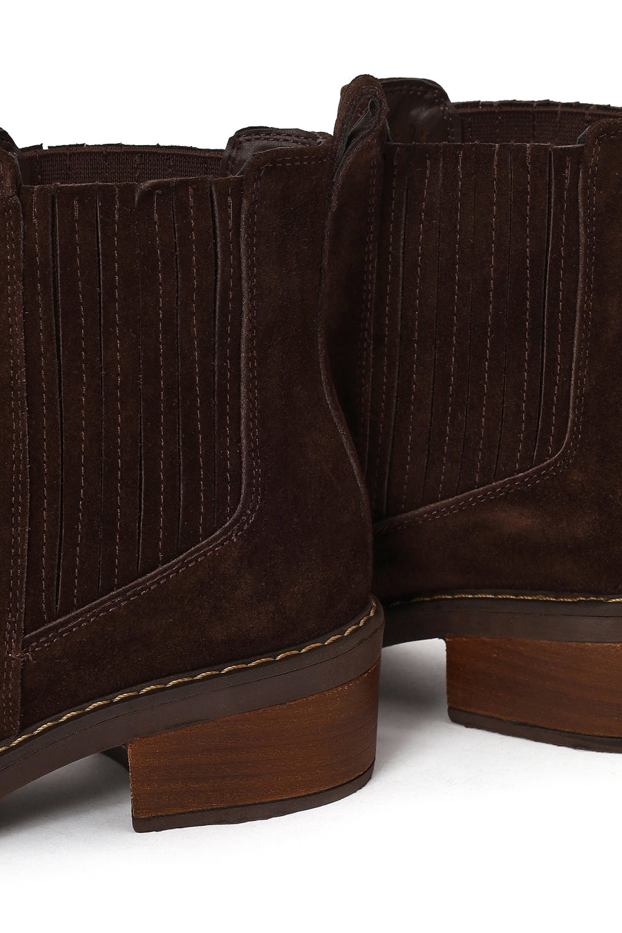 Woman Brown Suede Chelsea Boots