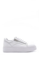 Men's Leather Zipper Detailed Sneaker | Derimod