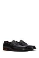 Men's Black Leather Casual Loafer | Derimod