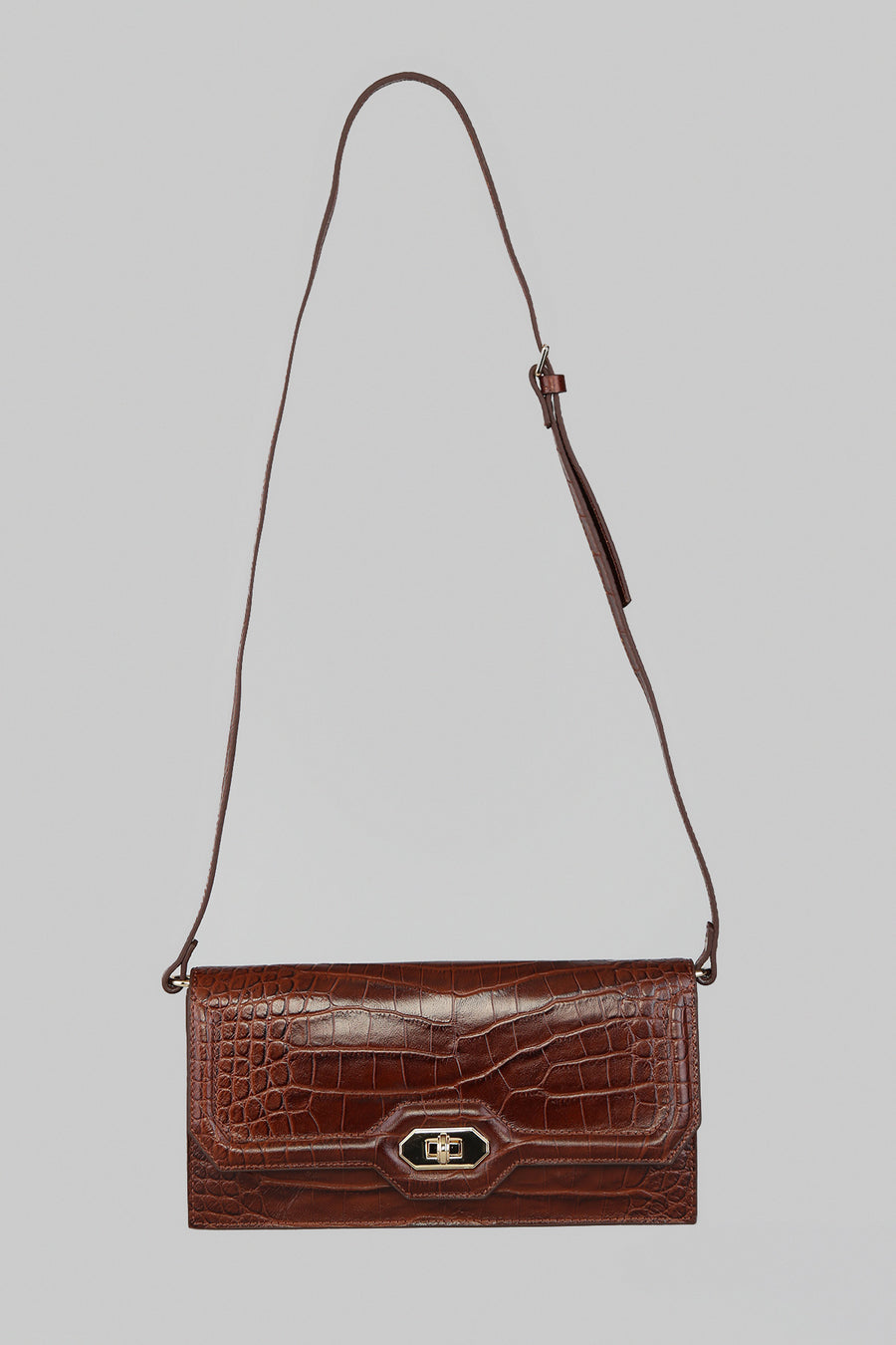 Croco Tan Women's Leather Bag