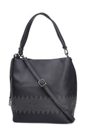 Kadın Siyah Suni Deri Omuz Çantası | Derimod