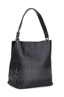 Kadın Siyah Suni Deri Omuz Çantası | Derimod